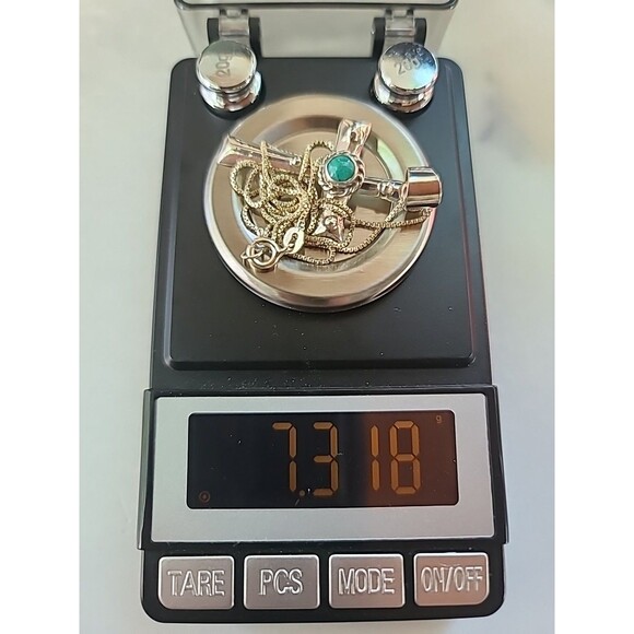 Milor 925 Sterling Silver Turquoise Cross Pendant Necklace Vintage, READ - Picture 10 of 10